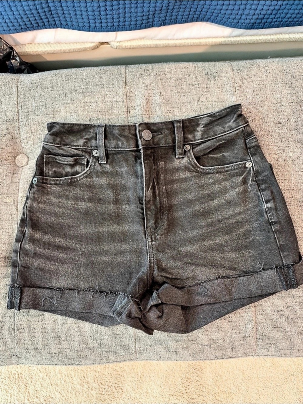 American Eagle Black Jean Shorts-00